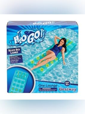Blue Inflatable Beach Bed Lounge - H2O Go!